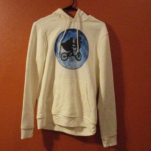 Old Navy E.T Woman Small NEW White Blue Black Graphic Alien Pullover Hoodie